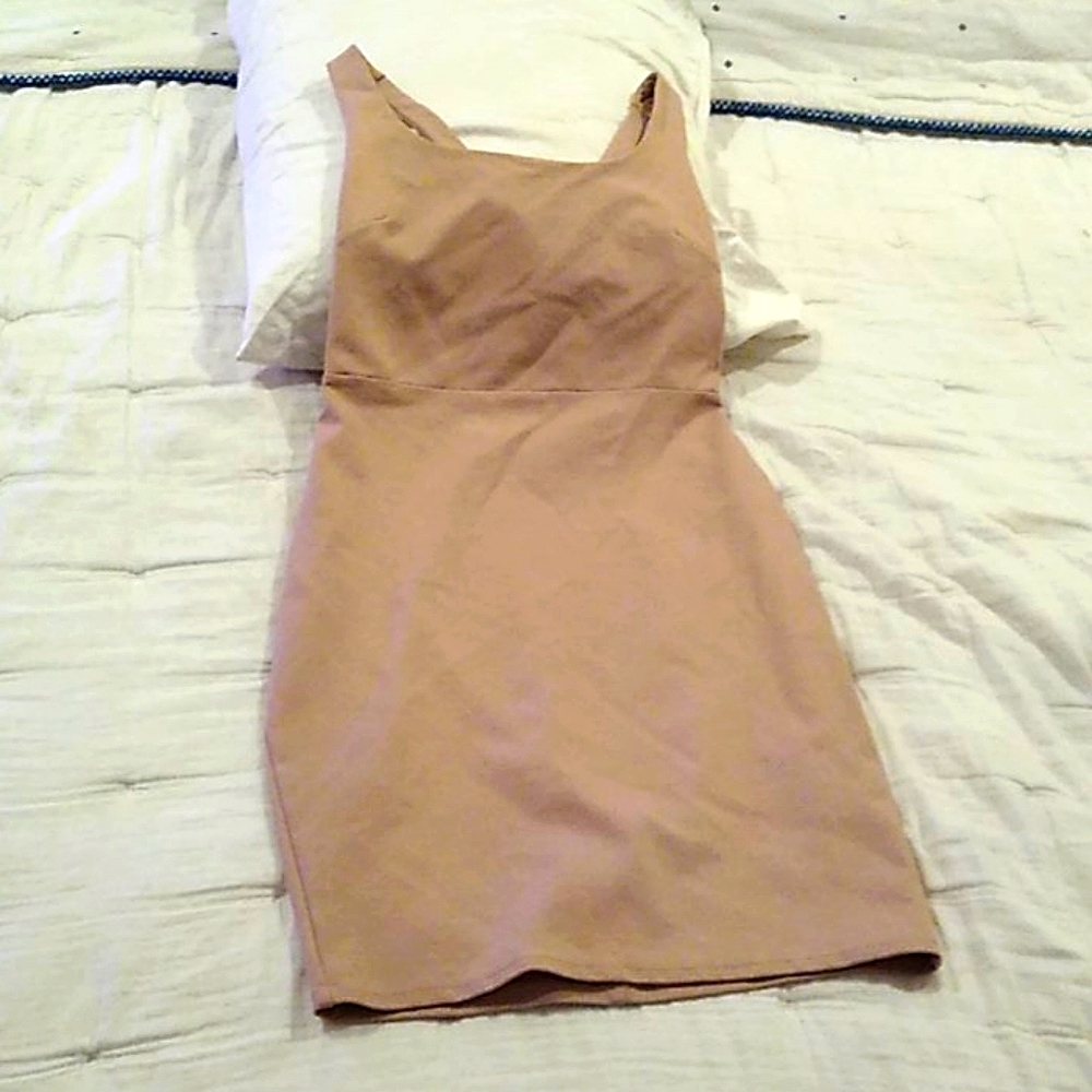 Nude Fitted Dress